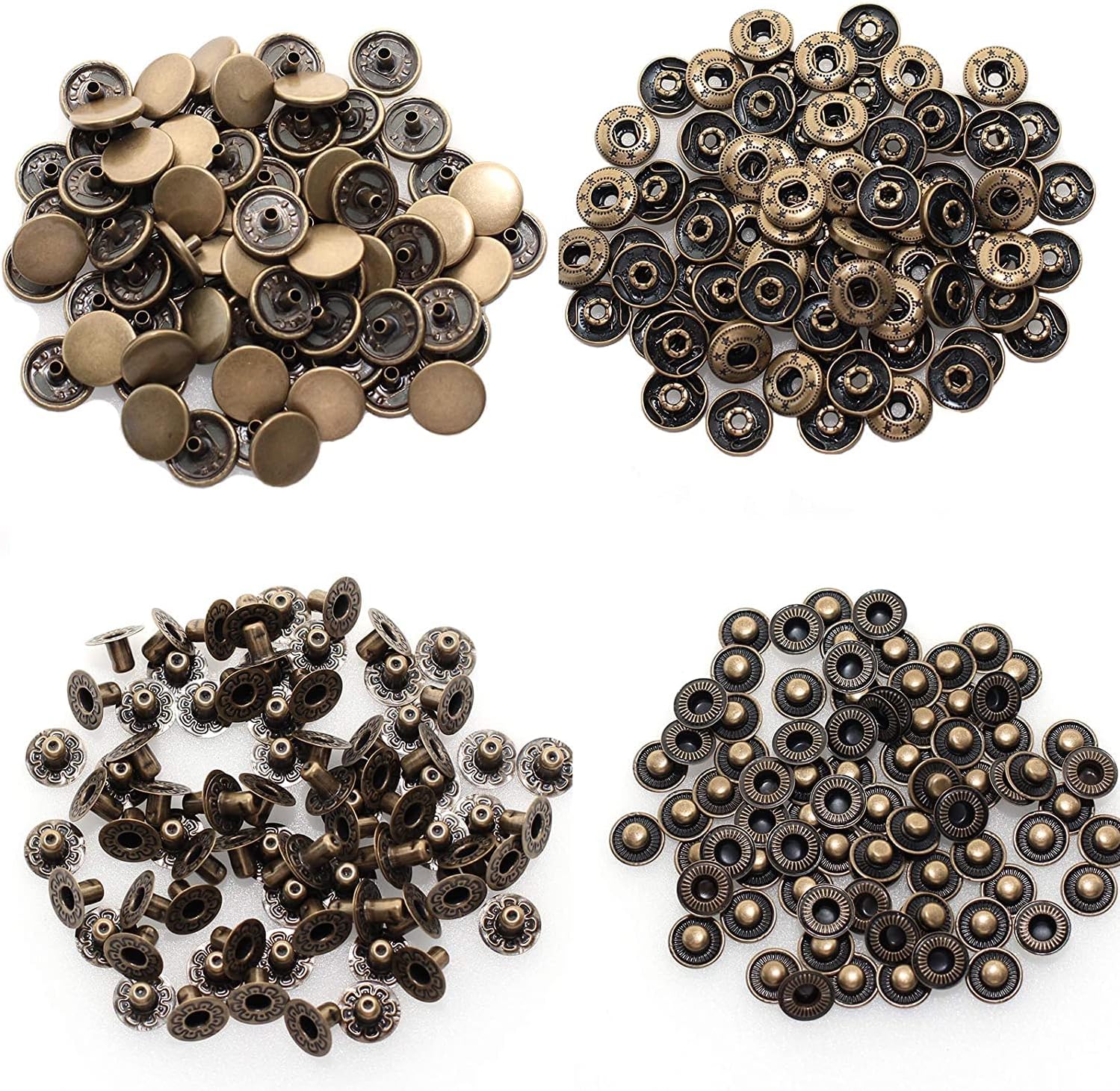 24 Sets Heavy Duty Leather Snap Fasteners Kit, BetterJonny 17mm Metal Snap Buttons Press Studs Leather Rivets Snaps with 4 Setter Tools for Clothes Bracelet Jackets Jeans (Silver) - Image 8
